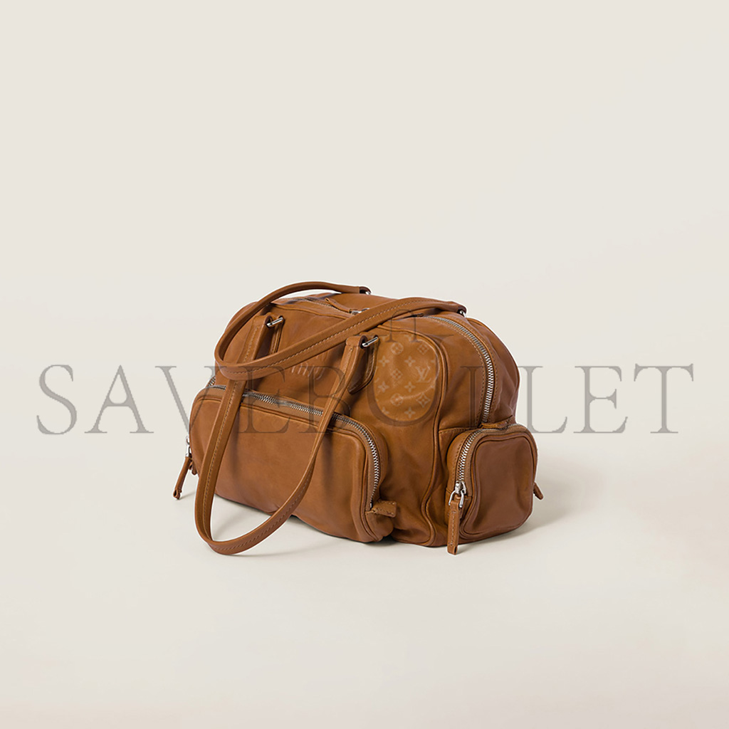 MIU MIU NAPPA LEATHER TOP-HANDLE BAG 5BB159 (32*22*14cm) MIU MIU NAPPA LEATHER TOP-HANDLE BAG 5BB159 (32*22*14cm)